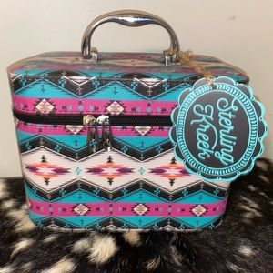 Aztec Cowprint Sterling Kreek Makeup Box